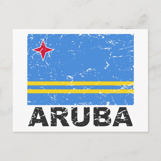 Postal Bandera de época de Aruba (Anverso)