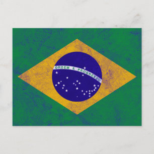 Postal Bandera de época de Brasil
