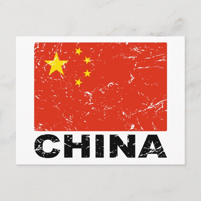 Postal Bandera de época de China (Anverso)