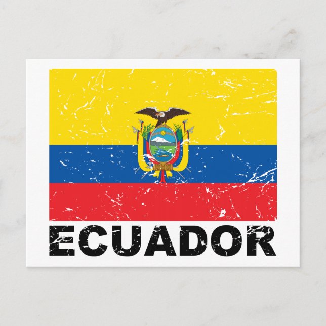 Postal Bandera de época de Ecuador (Anverso)