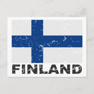 Postal Bandera de época de Finlandia