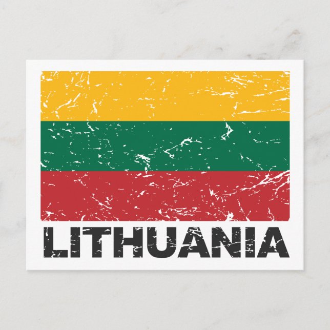 Postal Bandera de época de Lituania (Anverso)