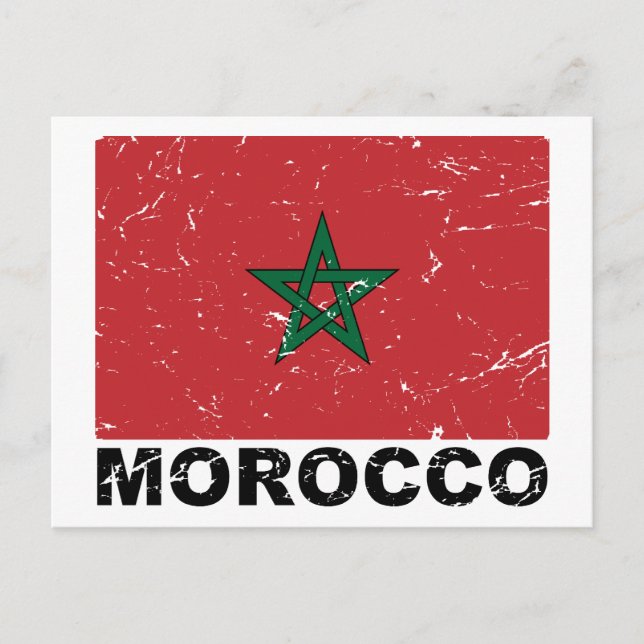 Postal Bandera de época de Marruecos (Anverso)