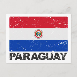 Postal Bandera de época de Paraguay