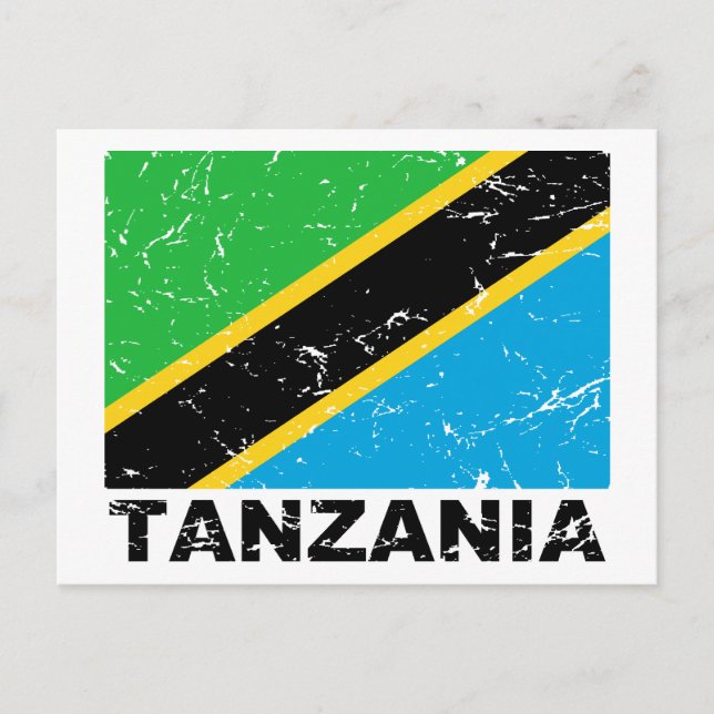 Postal Bandera de época de Tanzania (Anverso)