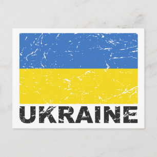Postal Bandera de época de Ucrania