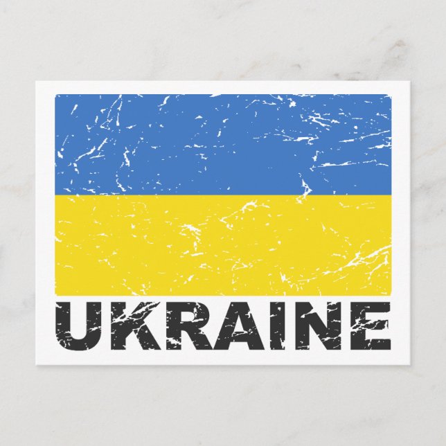 Postal Bandera de época de Ucrania (Anverso)