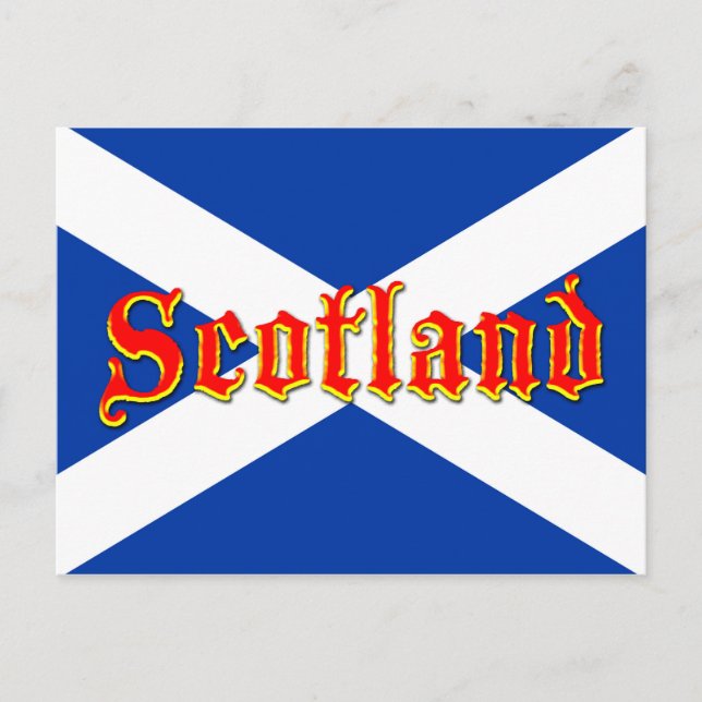 Postal Bandera de Escocia Saltire - Imagen de alta calida (Anverso)