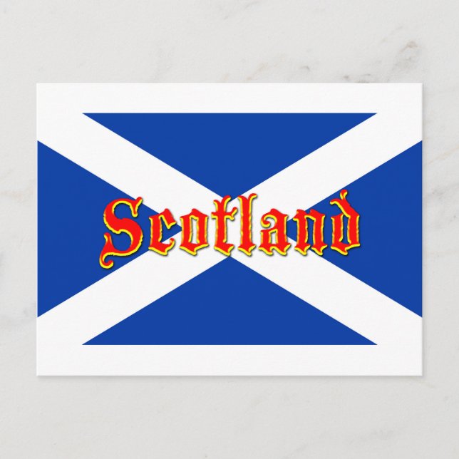 Postal Bandera de Escocia Saltire - Imagen de alta calida (Anverso)