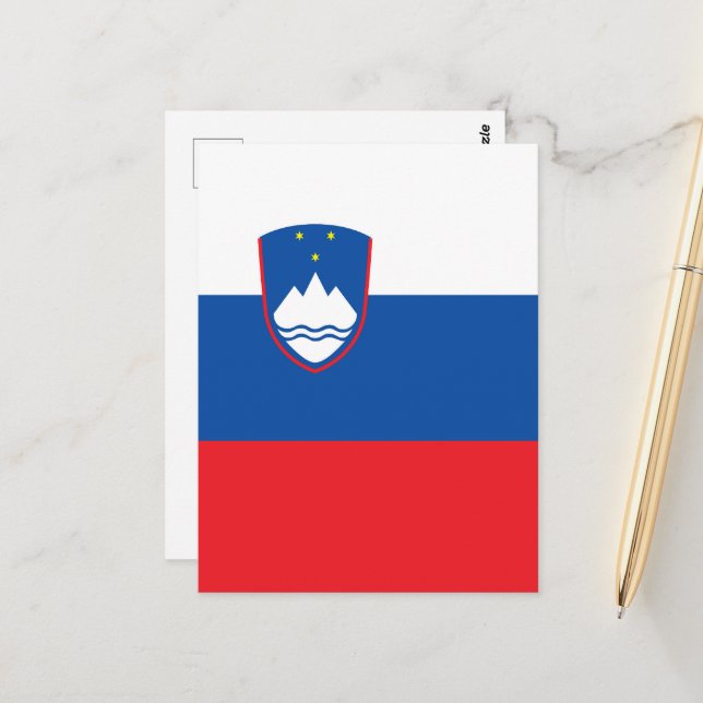 Postal Bandera de Eslovenia (Anverso/Reverso In Situ)