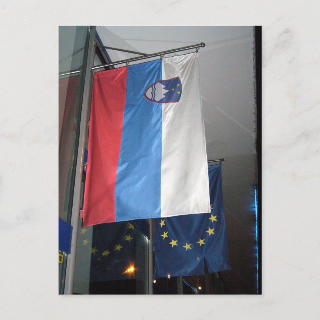 Postal bandera de eslovenia eu (Anverso)