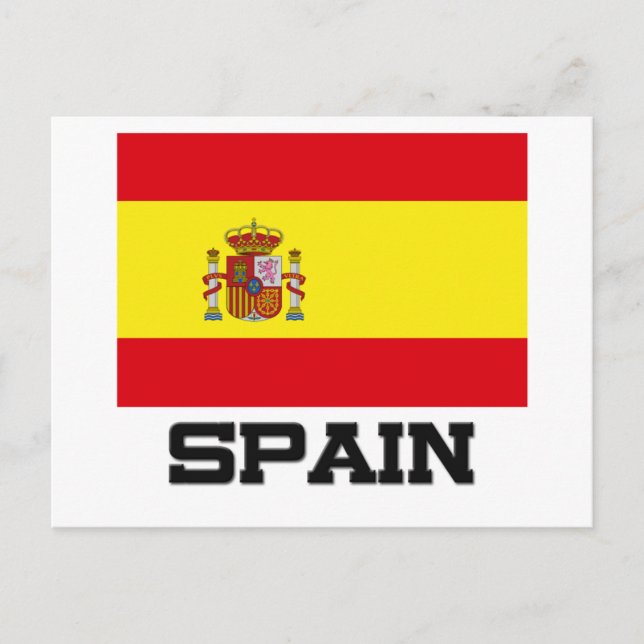 Postal Bandera de España (Anverso)
