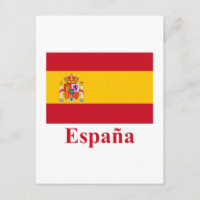 Bandera de España con nombre en español