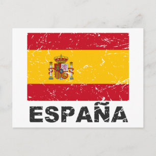 Postal Bandera de España de época