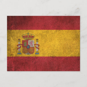 Postal Bandera de España en peligro de extinción