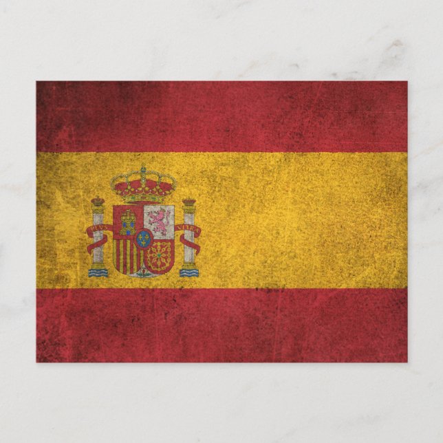 Postal Bandera de España en peligro de extinción (Anverso)