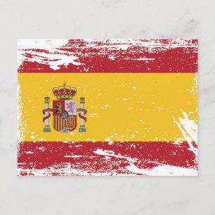 Postal Bandera de España Grunge