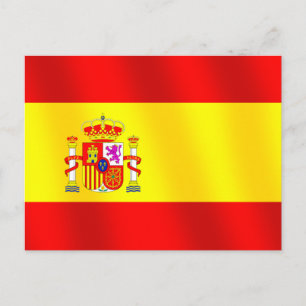 Postal Bandera de España para españoles de todo el mundo