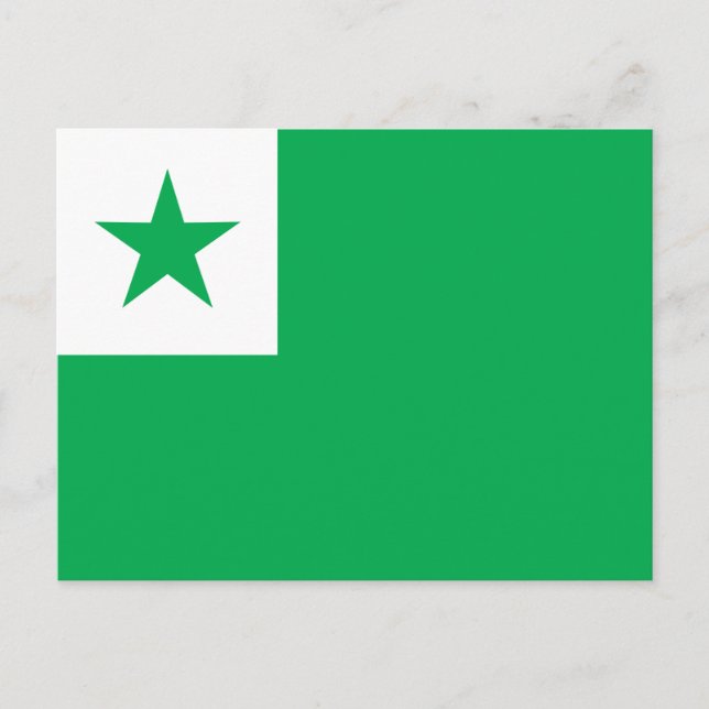 Postal Bandera de esperanto, (Anverso)