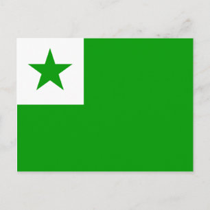 Postal Bandera de esperanto