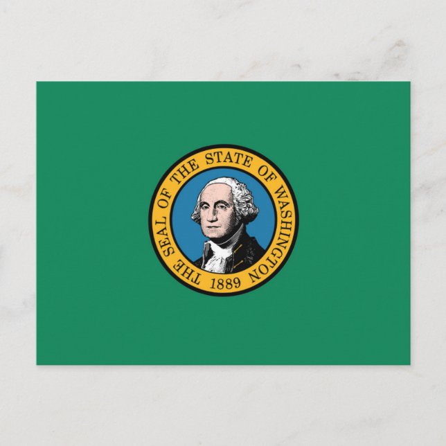 Postal Bandera de Estado de Washington, Estados Unidos (Anverso)