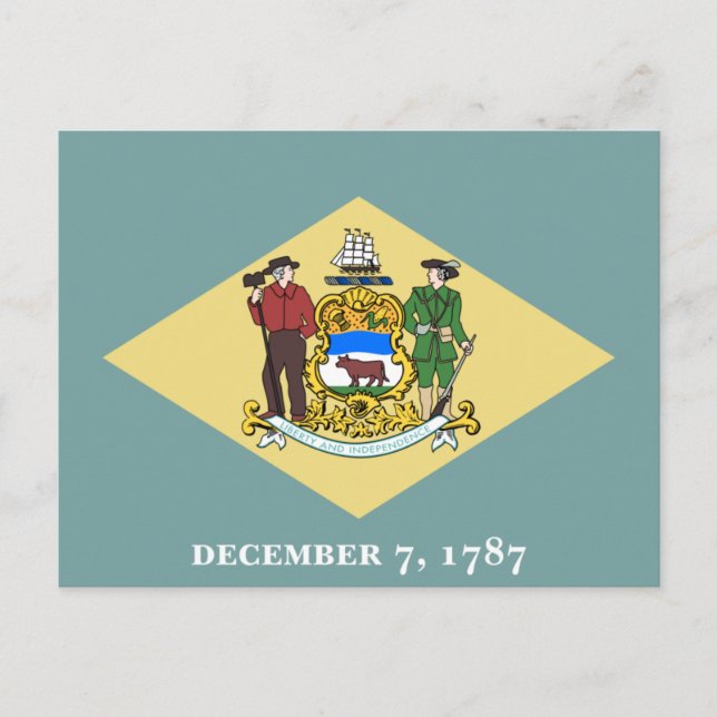 Postal Bandera de estado Delaware.png (Anverso)
