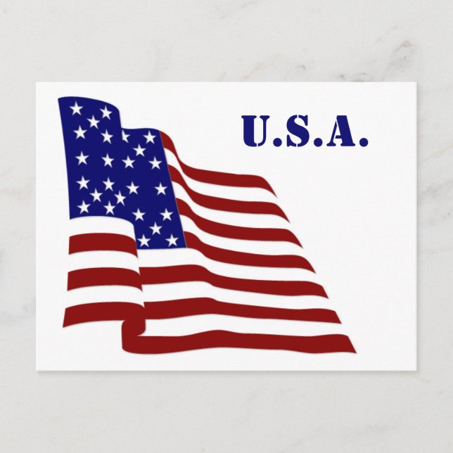 Postal Bandera de Estados Unidos (Anverso)