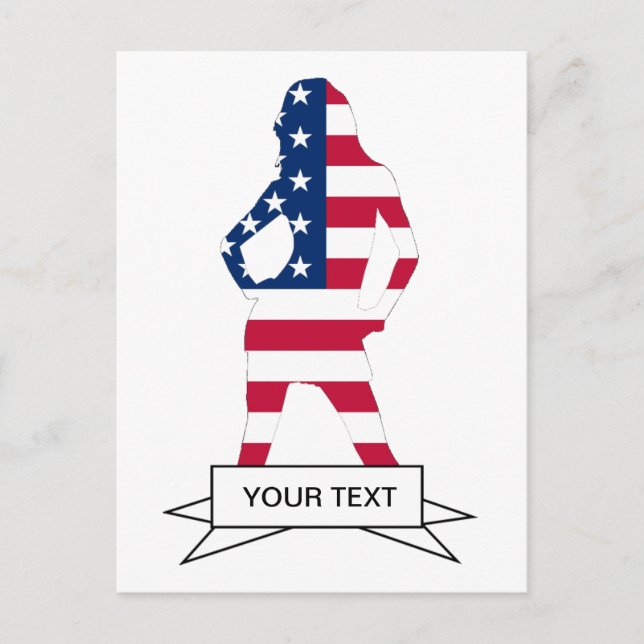 Postal Bandera de Estados Unidos (Anverso)