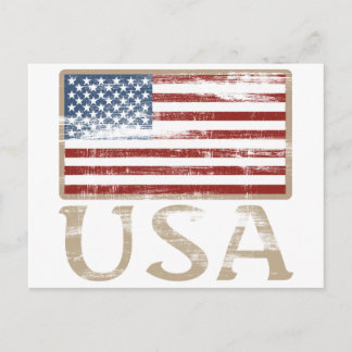 Postal Bandera de Estados Unidos con problemas
