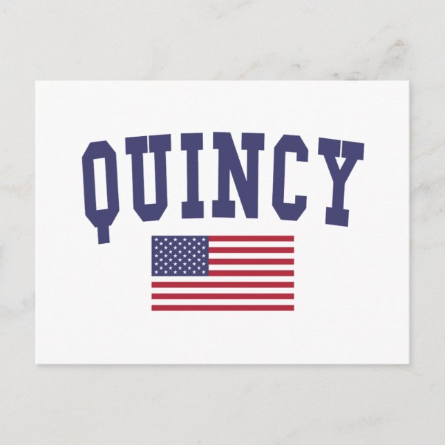 Postal Bandera de Estados Unidos de Quincy MAMÁES (Anverso)