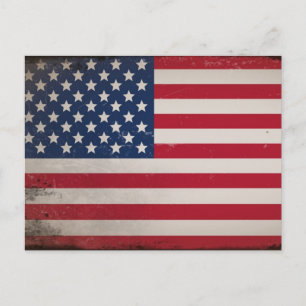 Postal Bandera de Estados Unidos de Vintage
