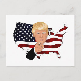 Postal Bandera de Estados Unidos del presidente de Trump 