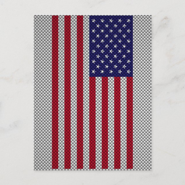 Postal Bandera de Estados Unidos en decoración de estilo  (Anverso)
