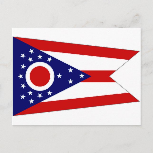 Postal Bandera de Estados Unidos Ohio (Anverso)