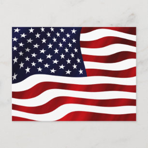 Postal Bandera de Estados Unidos ondeando