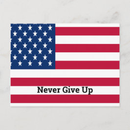 Postal bandera de Estados Unidos personalizar con cita