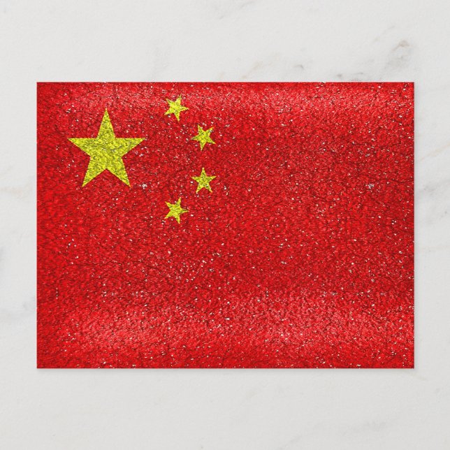 Postal Bandera de estilo gruñón de China (Anverso)