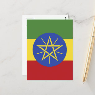 Postal bandera de Etiopía