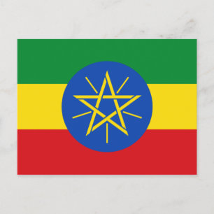 Postal Bandera de Etiopía