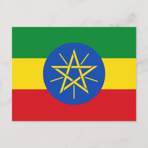 Postal Bandera de Etiopía