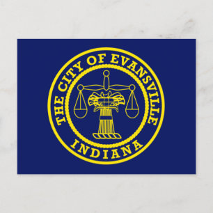 Postal Bandera de Evansville, Indiana