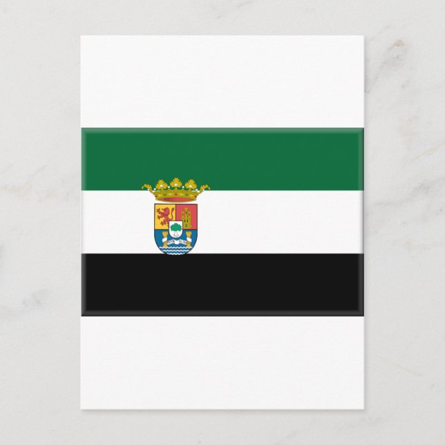 Postal Bandera de Extremadura (España) (Anverso)