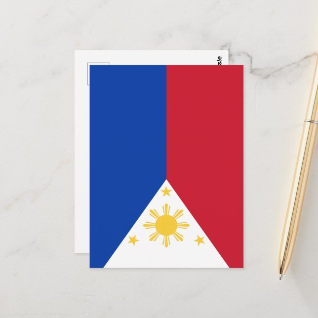 Postal Bandera de Filipinas (Anverso/Reverso In Situ)