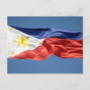 Postal bandera de filipinas ondeando
