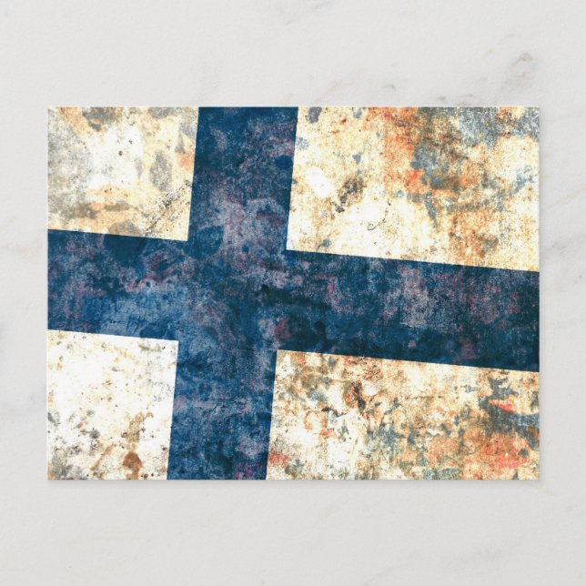 Postal Bandera de Finlandia (Anverso)