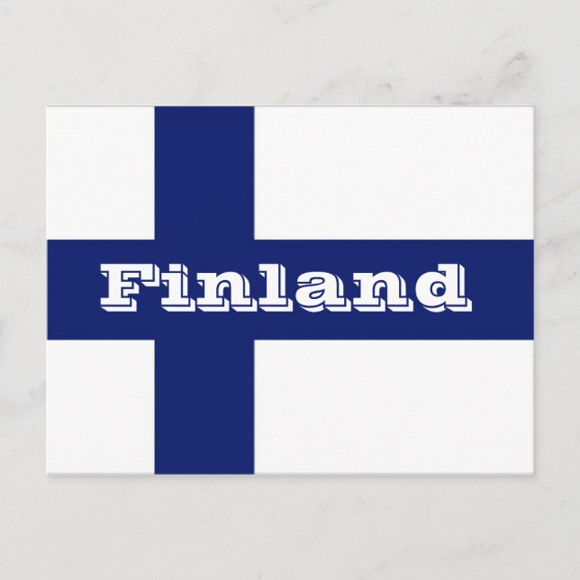 Postal Bandera de Finlandia (Anverso)