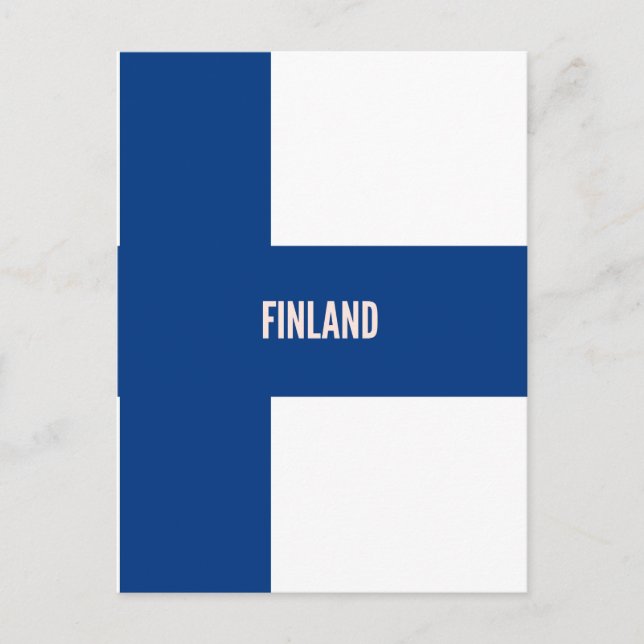 Postal Bandera de Finlandia (Anverso)