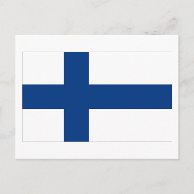 Postal Bandera de Finlandia (Anverso)