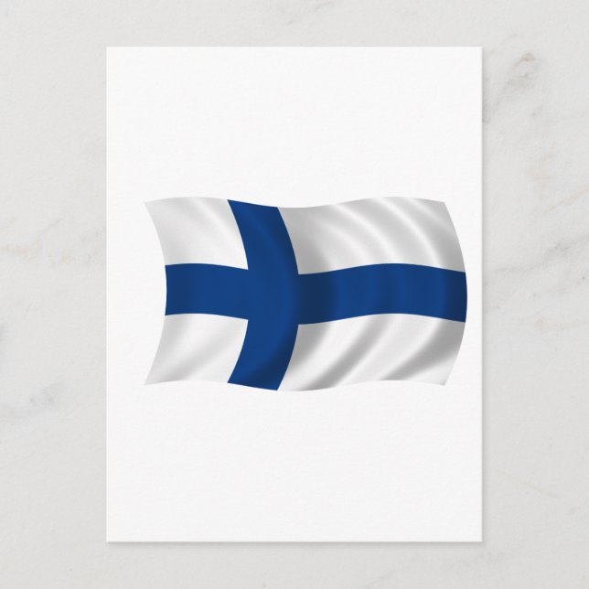Postal Bandera de Finlandia (Anverso)