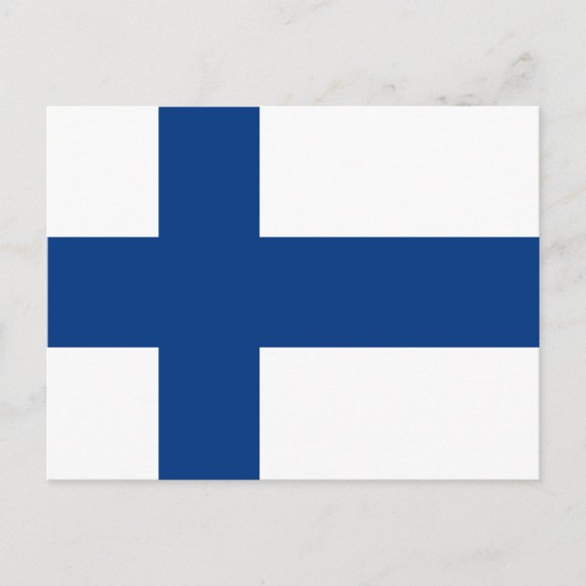 Postal Bandera de Finlandia (Anverso)